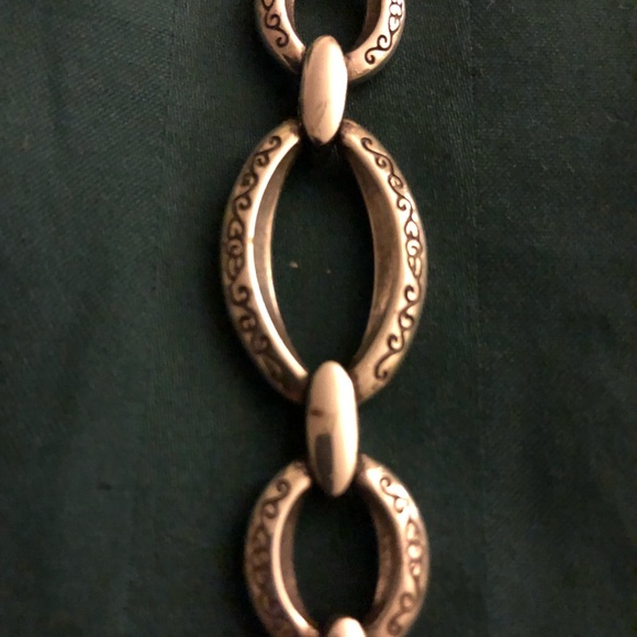 Brighton silver necklace with etching. With toggle clasp. - Picture 3 of 11